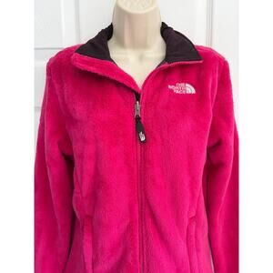 The North Face Women’s Pink Full Zip Fleece Jacket Logo Outdoor Cozy S Gorpcore